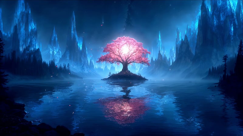 Luminous Bloom – Enchanted Tree Live Wallpaper