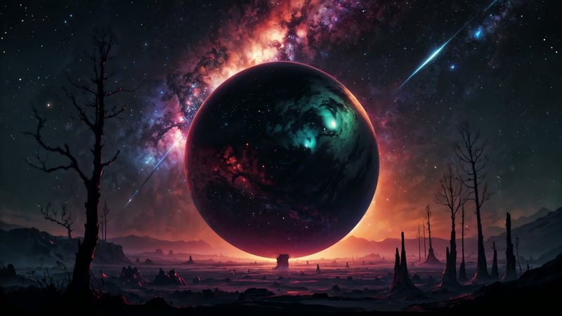 Swirling Nebula Eclipse Live Wallpaper
