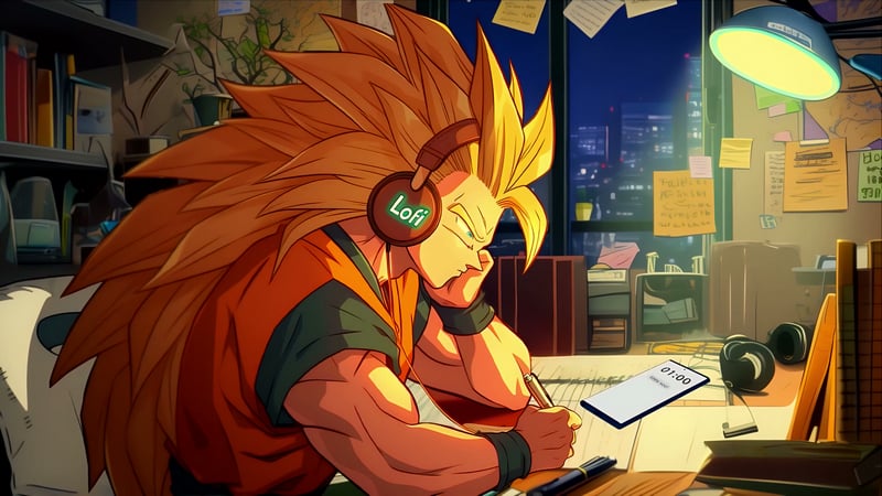 Goku with Lofi Vibes Live Wallpaper