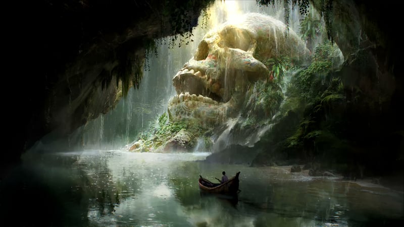Ancient Giant Skull Cave Live Wallpaper