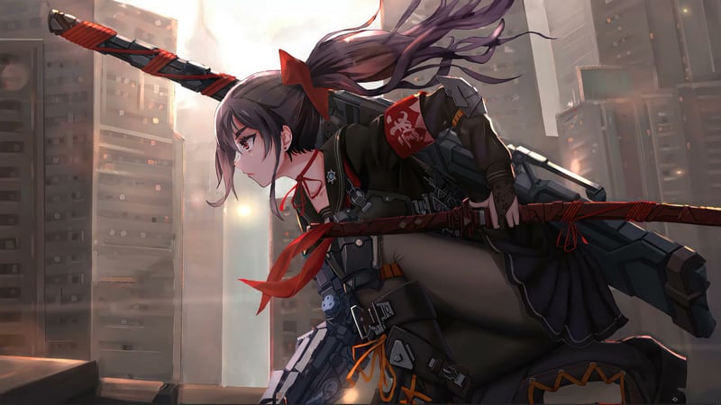 Cyber Samurai Girl Live Wallpaper