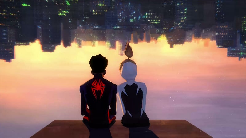 Miles Morales And Gwen Stacy Spiderman Across The Spider Verse Live Wallpaper