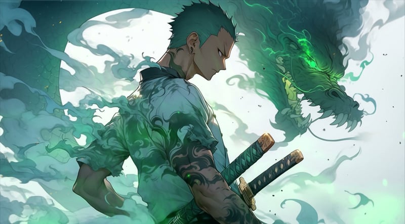 Zoro With Tattoo - One Piece Live Wallpaper