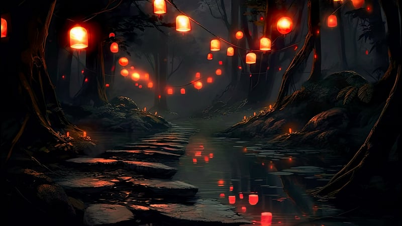 Lantern Forest Live Wallpaper