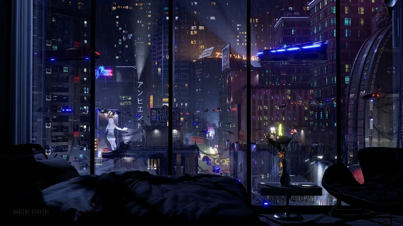 Cyberpunk Ambience Room Live Wallpaper
