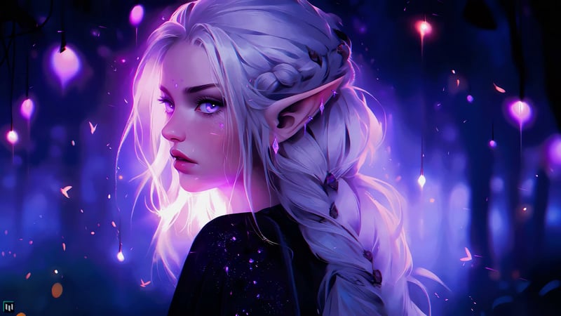 Elf Girl in Enchanted Forest Live Wallpaper