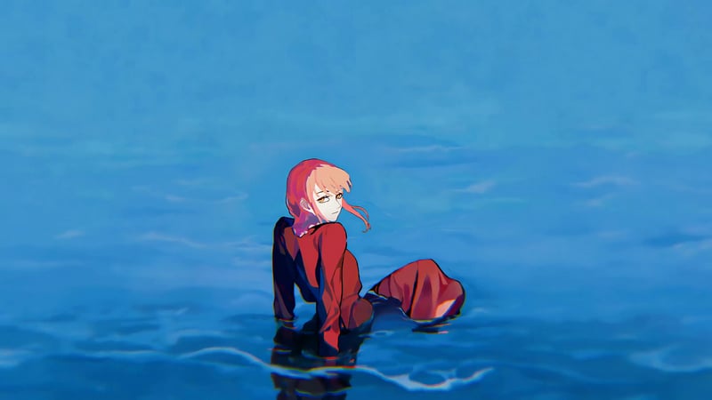 Makima in the Ocean Live Wallpaper