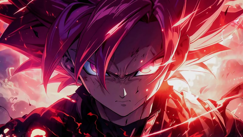 Fierce Flames: Rose Goku Live Wallpaper