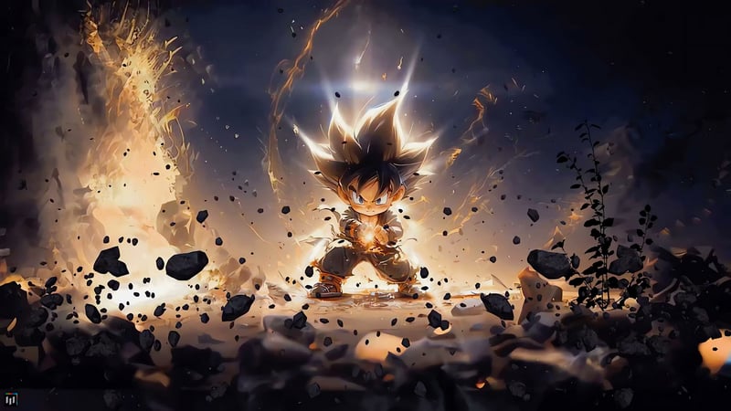 Kid Goku Power Burst Live Wallpaper