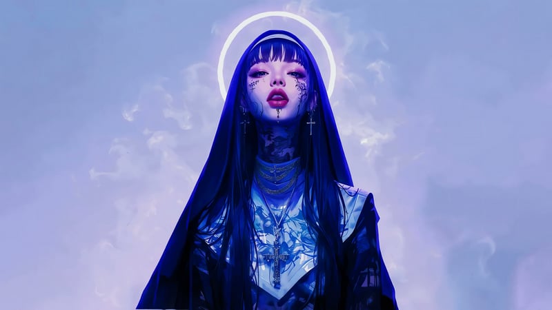 Nun Tattoo CGI Live Wallpaper