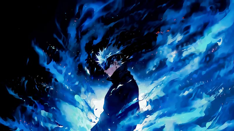 Satoru Gojo - Blue Flames Live Wallpaper