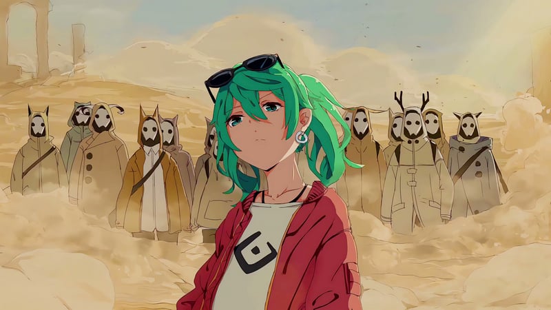 Hatsune Miku in Sand Planet Live Wallpaper