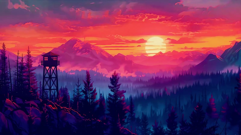 Firewatch Tower Live Wallpaper
