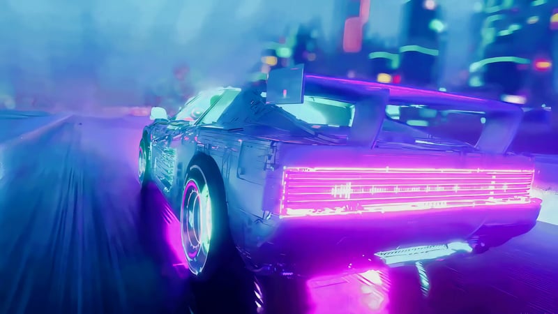 Synthwave Cyberpunk Car Live Wallpaper