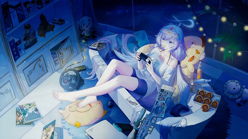 Elf Gamer Girl Live Wallpaper