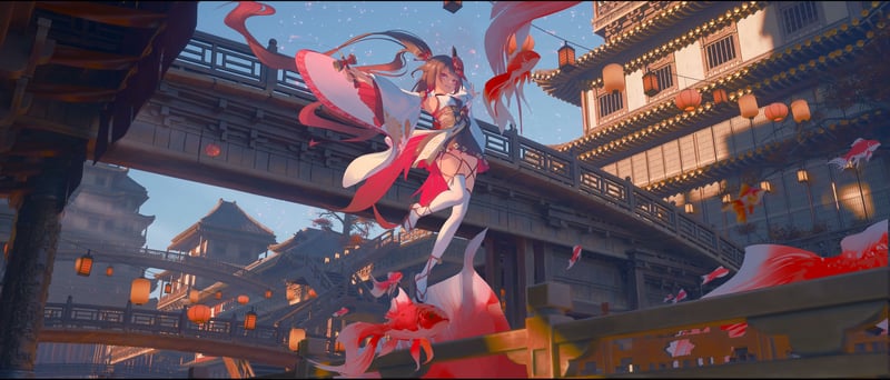 Koi Dancer UltraWide Live 8K Wallpaper Live Wallpaper