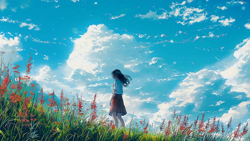 Field Of Grass Lofi Live Wallpaper