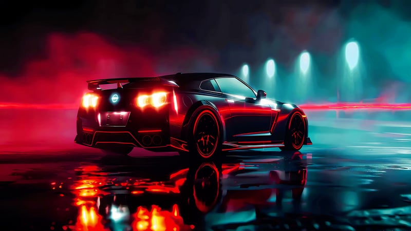 Black Nissan Live Wallpaper