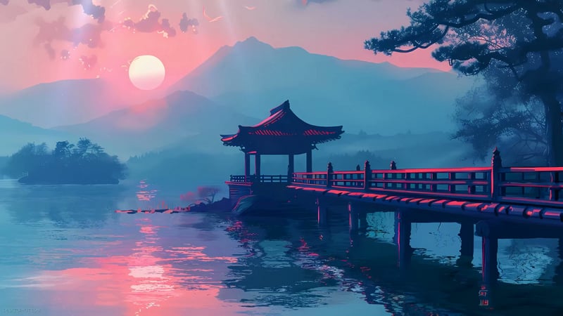 Japan Lake Dreamscene Live Wallpaper