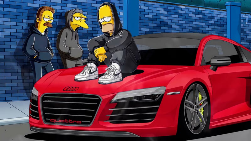 Simpsons - Audi Quattro Live Wallpaper