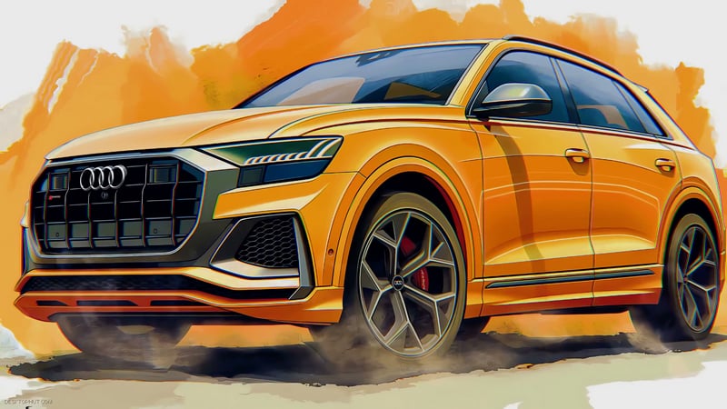 Orange Audi Rs Q8 Live Wallpaper