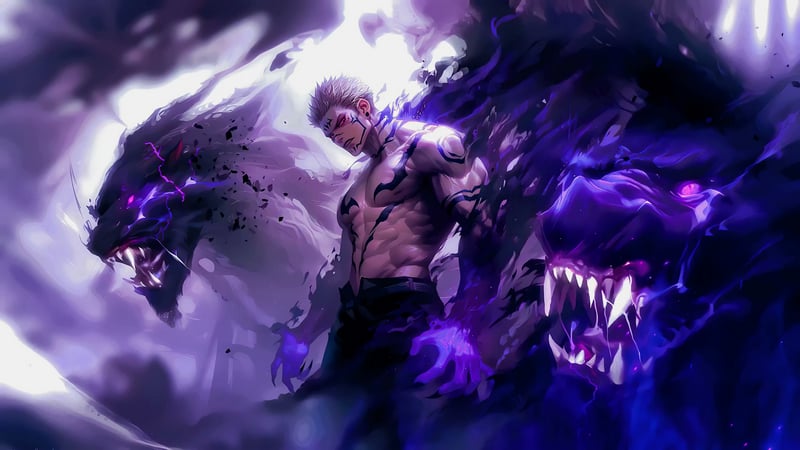 Sukuna vs Shadow Beasts - Live Wallpaper