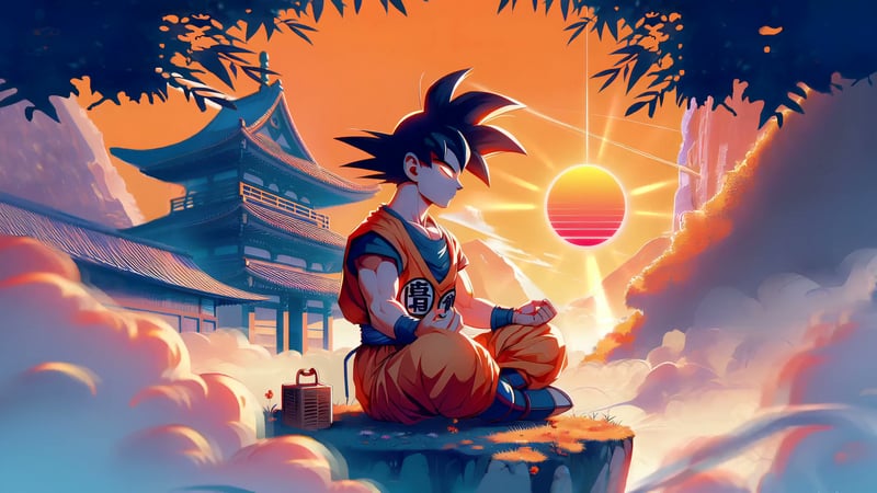 Meditating with Goku in Dragon Ball Z - Live Wallpaper