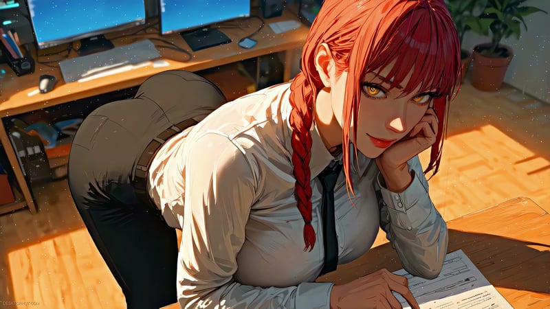 Makima Yellow Eyes Live Wallpaper