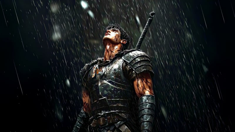 Guts | Berserk Rain Live Wallpaper