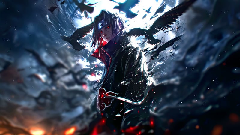 Sharingan and Dark Crows Live Wallpaper