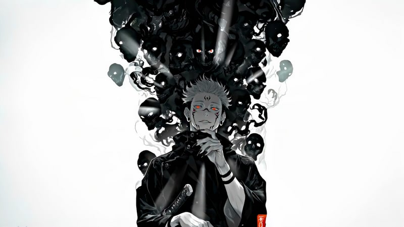 Sukuna Skulls | Jujutsu Kaisen - Live Wallpaper