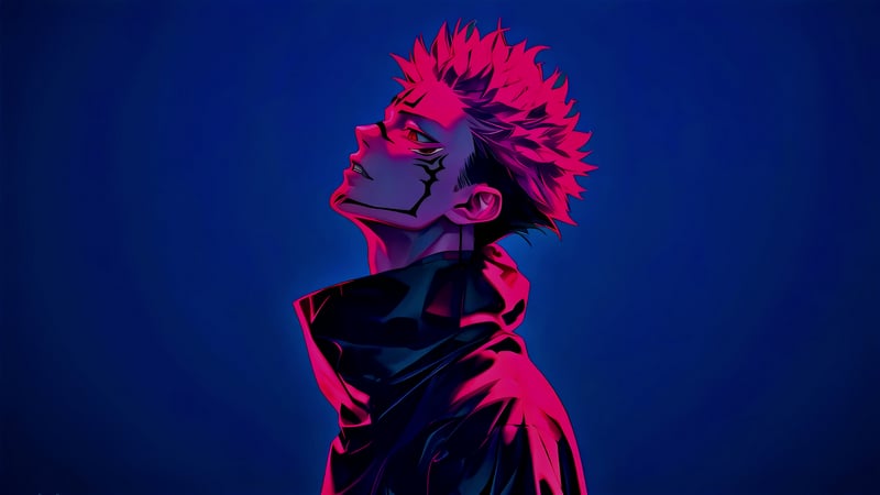 Sukuna from Jujutsu Kaisen Minimalist Live Wallpaper