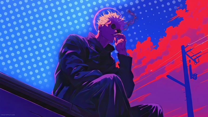 Satoru Gojo Rooftop Live Wallpaper