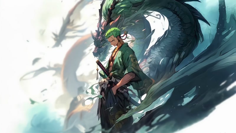 Zoro Flying Dragons attack Live Wallpaper
