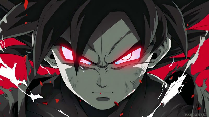 Goku Dark Glowing Eyes Live Wallpaper