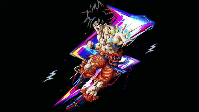 Goku Glitch Style Live Wallpaper