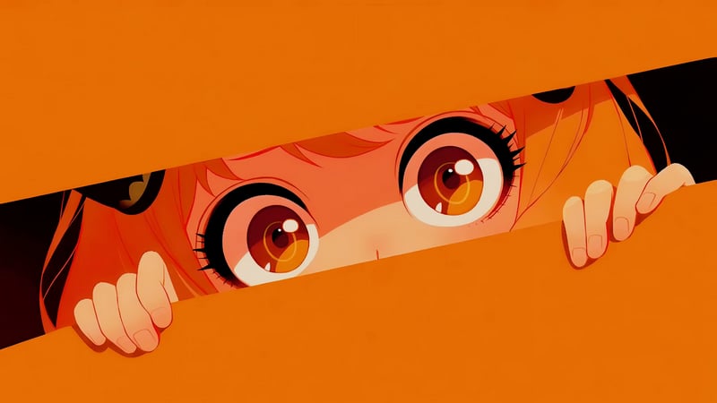 Anya Forger Orange Curtain Live Wallpaper