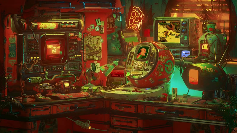 60s Scifi Japan Room Live Wallpaper