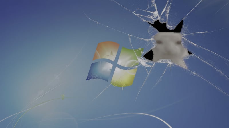 Cracked Screen Cat by XTulioXD Live Wallpaper