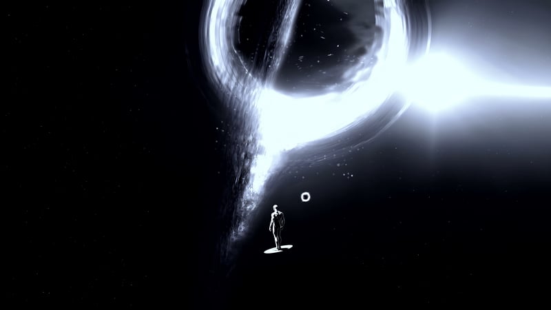 Silver Surfer vs Black Hole - Cosmic Space 4K Live Wallpaper