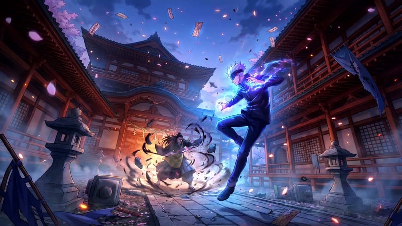 Jujutsu Kaisen - Gojo vs Geto Shrine Battle 4K Live Wallpaper