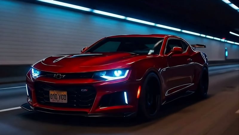 Chevrolet Camaro ZL1 - Neon Tunnel Night Drive Live Wallpaper