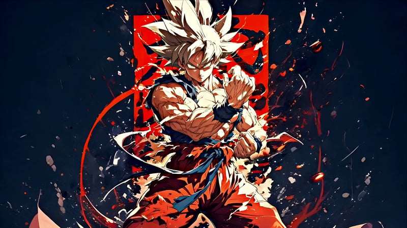 Dragon Ball Super - Goku Super Saiyan Abstract Art 4K Live Wallpaper