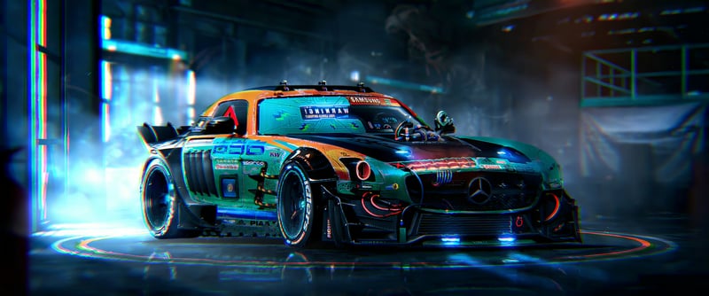 Cyberpunk Race Car Live Wallpaper
