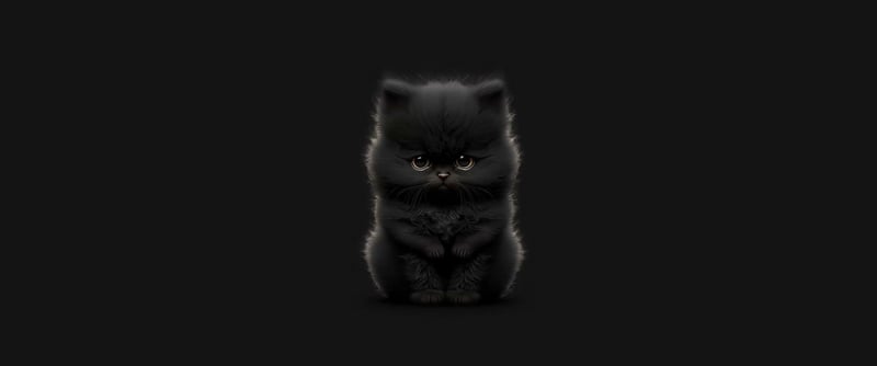 Super Cute Black Kitty Live Wallpaper