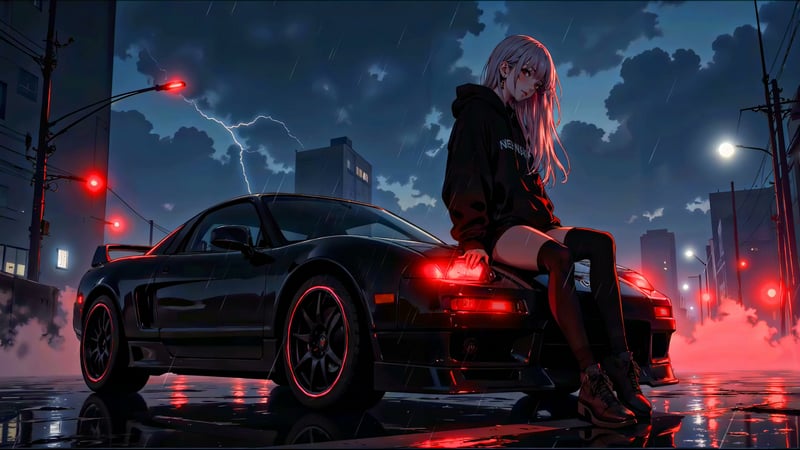 Rainy Night Ride Live Wallpaper