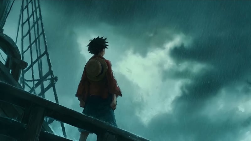 One Piece - Luffy Stormy Ocean Cinematic Live Wallpaper