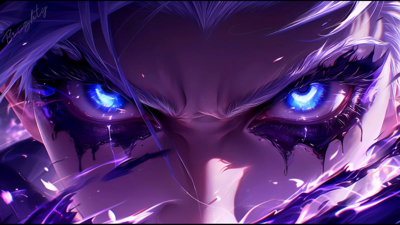 Satoru Gojo Intense Blue Eyes 4K Live Wallpaper