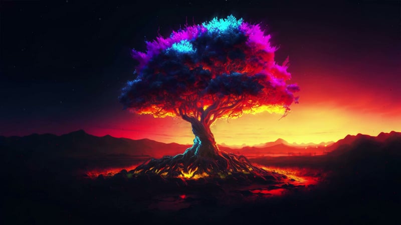 Glow Tree 4K Live Wallpaper