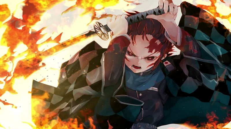 Tanjiro Flame Dance Sun Breathing Kimetsu No Yaiba Live Wallpaper